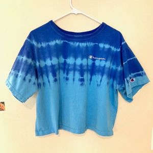 Tie Dye Champion Crop T-Shirt